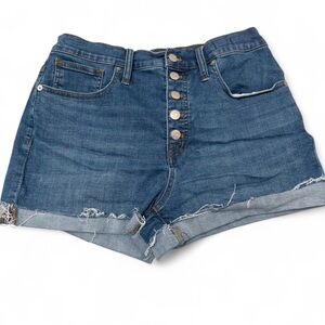 Madewell High Rise Button Fly Denim Shorts Women 29 Spring Break Summer Vacation